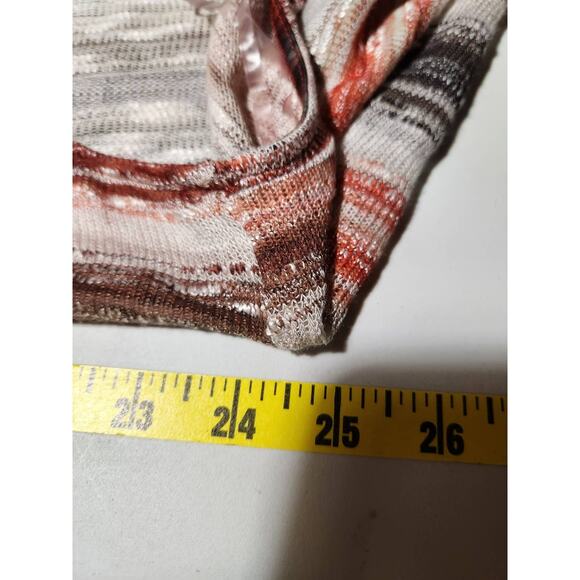 Catherines Vest Cardign Stripped Kimono Size 1X Lagenlook Copper Brown Coastal - Picture 11 of 11